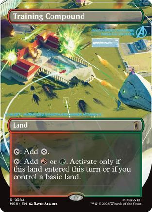 FOIL Training Compound (Borderless) (MSH-384) - Marvel Super Heroes - Magic The Gathering