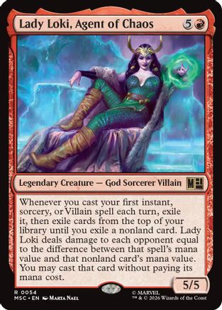 FOIL Lady Loki, Agent of Chaos (Surge Foil) (MSC-054) - Commander: Marvel Super Heroes - Magic The Gathering