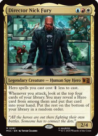 FOIL Director Nick Fury (Surge Foil) (MSC-081) - Commander: Marvel Super Heroes - Magic The Gathering