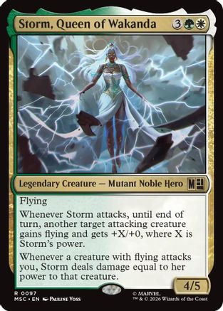 FOIL Storm, Queen of Wakanda (Surge Foil) (MSC-097) - Commander: Marvel Super Heroes - Magic The Gathering