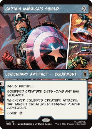 Captain America's Shield (Borderless) (0311) (MSH-311) - Marvel Super Heroes - Magic The Gathering