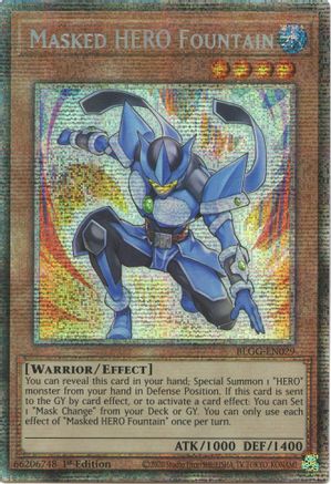 STARLIGHT RARE Masked HERO Fountain (Starlight Rare) (BLGG-EN029) - Battles of Legend: Glorious Gallery 1st Edition