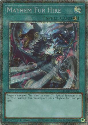 STARFOIL RARE Mayhem Fur Hire (Starlight Foil) (BLGG-EN116) - Battles of Legend: Glorious Gallery 1st Edition