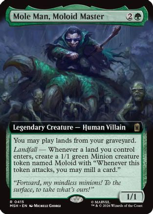 Mole Man, Moloid Master (Extended Art) (MSH-415) - Marvel Super Heroes - Magic The Gathering