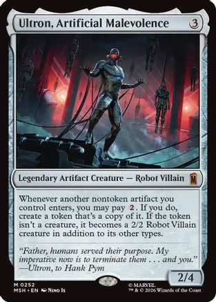 FOIL Ultron, Artificial Malevolence (MSH-252) - Marvel Super Heroes - Magic The Gathering