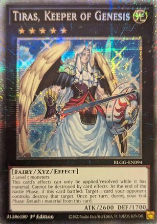 STARLIGHT RARE Tiras, Keeper of Genesis (Starlight Rare) (BLGG-EN094) - Battles of Legend: Glorious Gallery 1st Edition