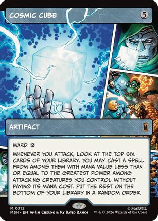 Cosmic Cube (Borderless) (0312) (MSH-312) - Marvel Super Heroes - Magic The Gathering