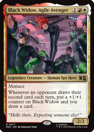 Black Widow, Agile Avenger (MSC-077) - Commander: Marvel Super Heroes - Magic The Gathering