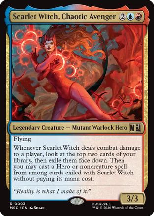 Scarlet Witch, Chaotic Avenger (MSC-093) - Commander: Marvel Super Heroes - Magic The Gathering