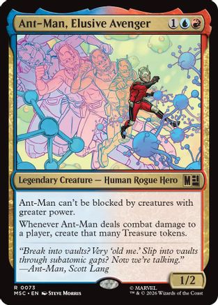 FOIL Ant-Man, Elusive Avenger (Surge Foil) (MSC-073) - Commander: Marvel Super Heroes - Magic The Gathering