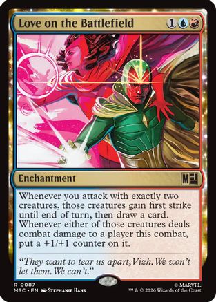 FOIL Love on the Battlefield (Surge Foil) (MSC-087) - Commander: Marvel Super Heroes - Magic The Gathering