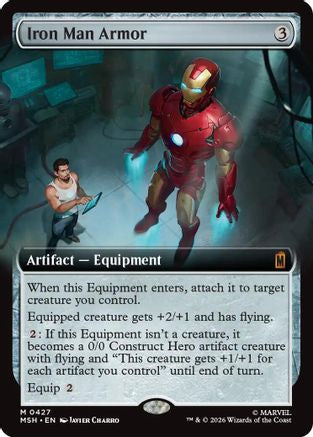 Iron Man Armor (Extended Art) (MSH-427) - Marvel Super Heroes - Magic The Gathering