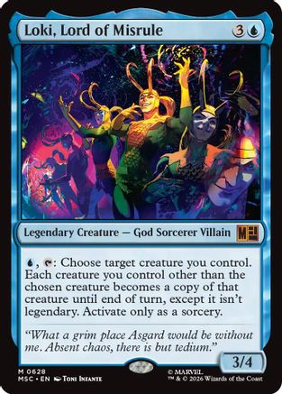 FOIL Loki, Lord of Misrule (MSC-628) - Commander: Marvel Super Heroes - Magic The Gathering