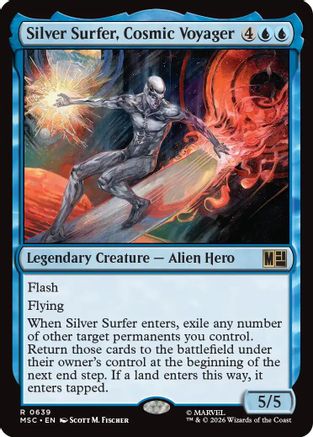 Silver Surfer, Cosmic Voyager (MSC-639) - Commander: Marvel Super Heroes - Magic The Gathering