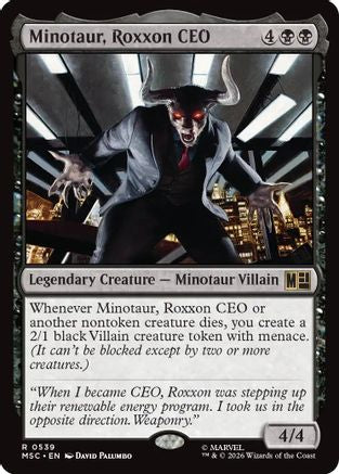 Minotaur, Roxxon CEO (MSC-539) - Commander: Marvel Super Heroes - Magic The Gathering