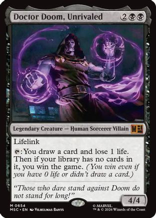 Doctor Doom, Unrivaled (MSC-654) - Commander: Marvel Super Heroes - Magic The Gathering