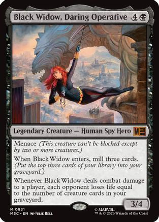 Black Widow, Daring Operative (MSC-831) - Commander: Marvel Super Heroes - Magic The Gathering