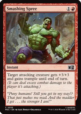 FOIL Smashing Spree (MSC-555) - Commander: Marvel Super Heroes - Magic The Gathering