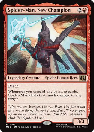 FOIL Spider-Man, New Champion (MSC-705) - Commander: Marvel Super Heroes - Magic The Gathering