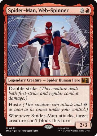 Spider-Man, Web-Spinner (MSC-832) - Commander: Marvel Super Heroes - Magic The Gathering