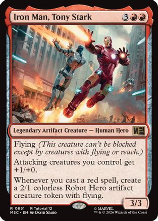 Iron Man, Tony Stark (0851) (MSC-851) - Commander: Marvel Super Heroes - Magic The Gathering