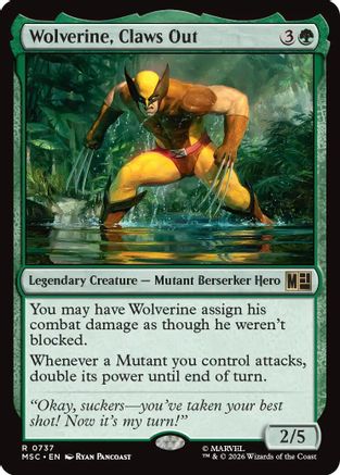 Wolverine, Claws Out (MSC-737) - Commander: Marvel Super Heroes - Magic The Gathering