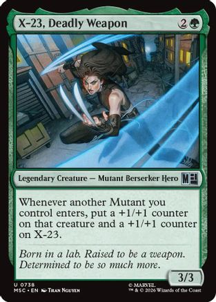 X-23, Deadly Weapon (MSC-738) - Commander: Marvel Super Heroes - Magic The Gathering