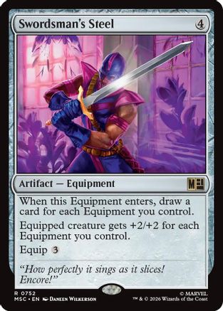 Swordsman's Steel (MSC-752) - Commander: Marvel Super Heroes - Magic The Gathering