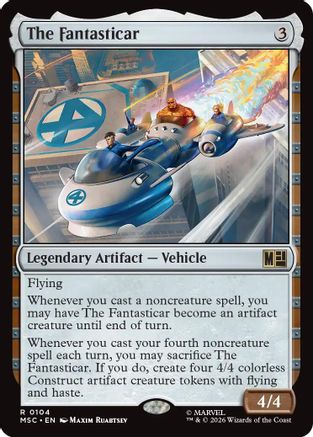 FOIL The Fantasticar (Surge Foil) (MSC-104) - Commander: Marvel Super Heroes - Magic The Gathering