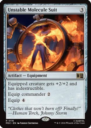 FOIL Unstable Molecule Suit (Surge Foil) (MSC-116) - Commander: Marvel Super Heroes - Magic The Gathering
