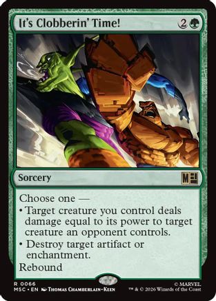 FOIL It's Clobberin' Time! (Surge Foil) (MSC-066) - Commander: Marvel Super Heroes - Magic The Gathering