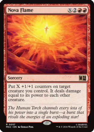 FOIL Nova Flame (Surge Foil) (MSC-057) - Commander: Marvel Super Heroes - Magic The Gathering