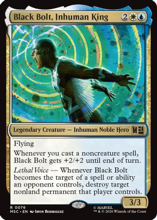FOIL Black Bolt, Inhuman King (Surge Foil) (MSC-076) - Commander: Marvel Super Heroes - Magic The Gathering
