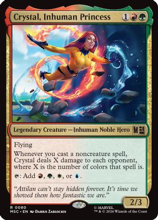 FOIL Crystal, Inhuman Princess (Surge Foil) (MSC-080) - Commander: Marvel Super Heroes - Magic The Gathering