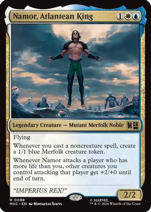 FOIL Namor, Atlantean King (Surge Foil) (MSC-088) - Commander: Marvel Super Heroes - Magic The Gathering