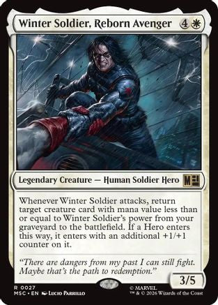 FOIL Winter Soldier, Reborn Avenger (Surge Foil) (MSC-027) - Commander: Marvel Super Heroes - Magic The Gathering