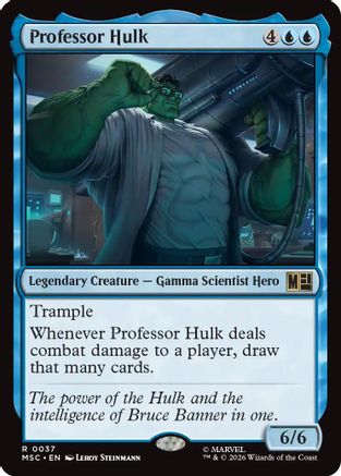 FOIL Professor Hulk (Surge Foil) (MSC-037) - Commander: Marvel Super Heroes - Magic The Gathering