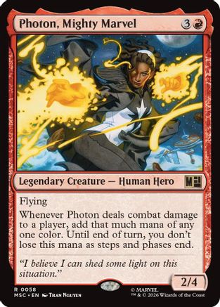 FOIL Photon, Mighty Marvel (Surge Foil) (MSC-058) - Commander: Marvel Super Heroes - Magic The Gathering