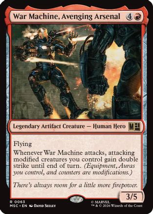 FOIL War Machine, Avenging Arsenal (Surge Foil) (MSC-063) - Commander: Marvel Super Heroes - Magic The Gathering