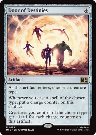 FOIL Door of Destinies (Surge Foil) (MSC-198) - Commander: Marvel Super Heroes - Magic The Gathering