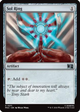 FOIL Sol Ring (0211) (Surge Foil) (MSC-211) - Commander: Marvel Super Heroes - Magic The Gathering