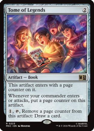 FOIL Tome of Legends (Surge Foil) (MSC-223) - Commander: Marvel Super Heroes - Magic The Gathering