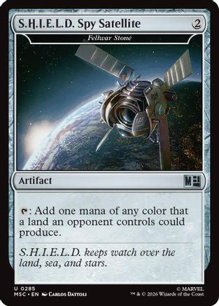 FOIL S.H.I.E.L.D. Spy Satellite - Fellwar Stone (Surge Foil) (MSC-285) - Commander: Marvel Super Heroes - Magic The Gathering