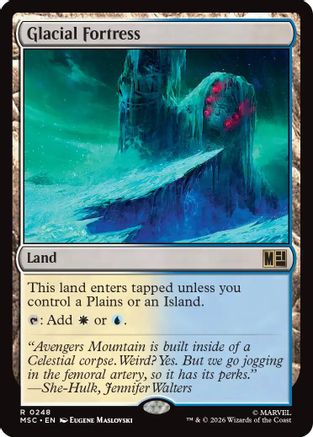 FOIL Glacial Fortress (Surge Foil) (MSC-248) - Commander: Marvel Super Heroes - Magic The Gathering