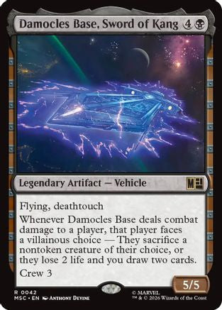 FOIL Damocles Base, Sword of Kang (Surge Foil) (MSC-042) - Commander: Marvel Super Heroes - Magic The Gathering