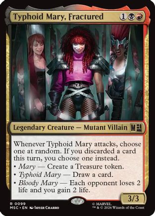 FOIL Typhoid Mary, Fractured (Surge Foil) (MSC-099) - Commander: Marvel Super Heroes - Magic The Gathering