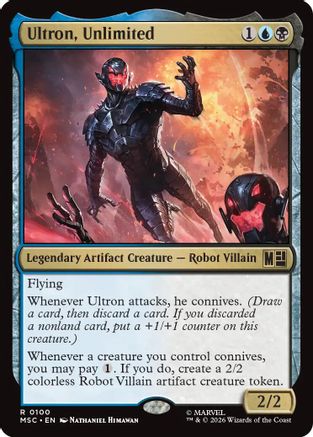 FOIL Ultron, Unlimited (Surge Foil) (MSC-100) - Commander: Marvel Super Heroes - Magic The Gathering