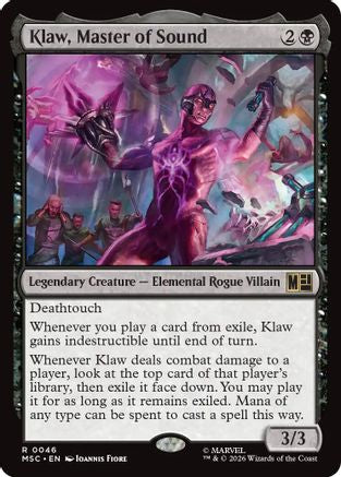 FOIL Klaw, Master of Sound (Surge Foil) (MSC-046) - Commander: Marvel Super Heroes - Magic The Gathering