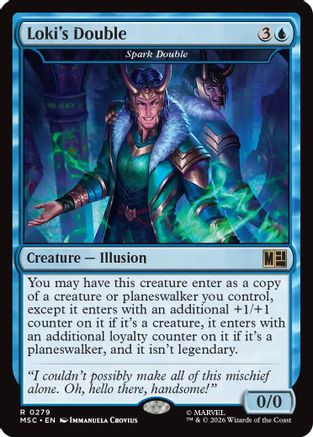 FOIL Loki's Double - Spark Double (Surge Foil) (MSC-279) - Commander: Marvel Super Heroes - Magic The Gathering