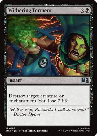 FOIL Withering Torment (Surge Foil) (MSC-162) - Commander: Marvel Super Heroes - Magic The Gathering
